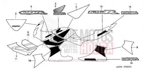 MARKE/STREIFEN (CBR125R/RW5/RW6) CBR125RW5 de 2005